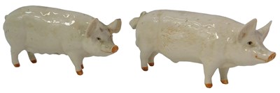 Lot 615 - Two Beswick pottery pigs, comprising CH Wall...