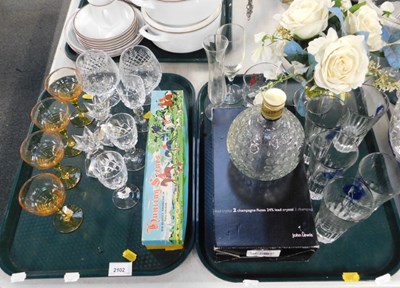 Lot 2102 - Glassware, comprising a pair of crystal...