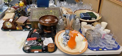 Lot 2143 - Ceramics, treen, glassware, brassware, books,...