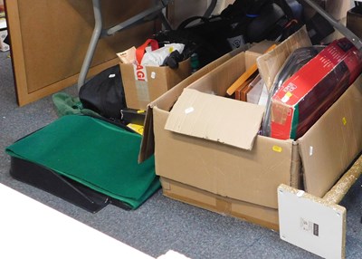 Lot 2148 - A boxed CD stereo system, a box containing a...