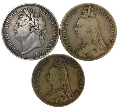Lot 278a - A George III silver crown, dated 1822,...