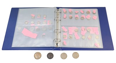Lot 279b - A coin folder containing silver and part...
