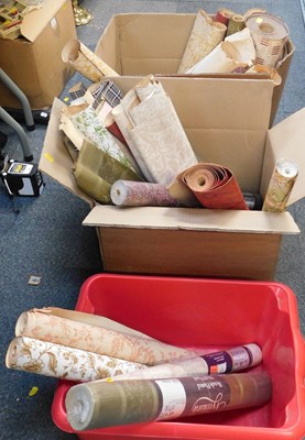 Lot 2202 - A quantity of wallpaper, some wrapped, most...