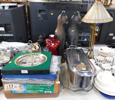 Lot 2205 - Assorted items, including fish kettle, trivet...