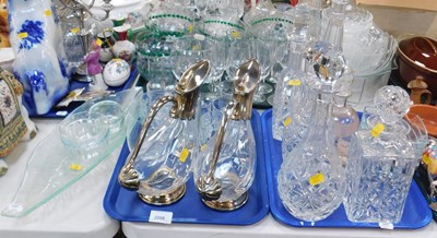Lot 2208 - Glassware, including decanters with stoppers,...