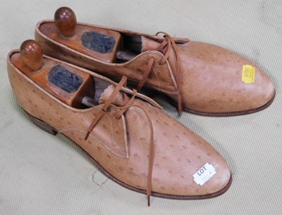 Lot 2113A - A pair of faux Ostrich leather lady's shoes.