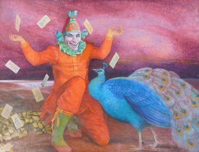 Lot 307b - Alice Mary Fitzpayne (b.1928). Clown with...
