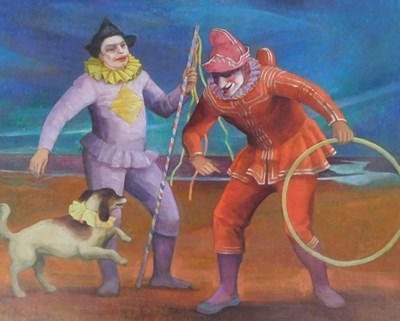 Lot 302 - Alice Mary Fitzpayne (b.1928). Clowns with...