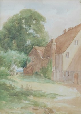 Lot 324 - A M Wood (19thC/20thC). Cottage and track,...