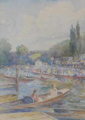 Lot 322 - Alfred Rawlings (1855-1939). Figures punting...