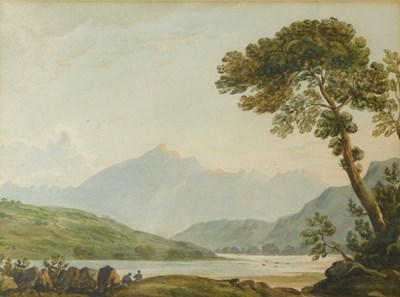 Lot 407 - John Varley (19thC). River landscape,...