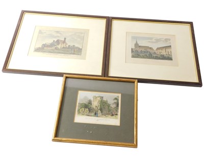 Lot 411 - 19thC coloured prints, Shelbred Priory,...