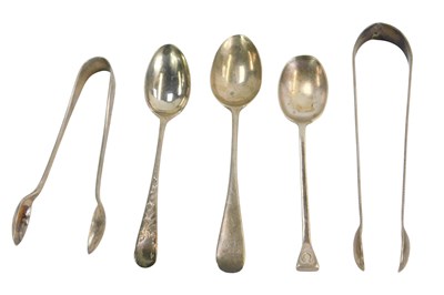 Lot 261a - A pair of Georgian silver sugar tongs, with...