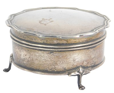 Lot 263A - A George V silver dressing table box, of...