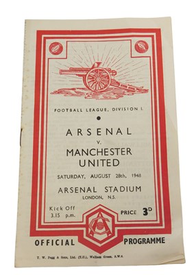 Lot 558A - An Arsenal vs Manchester United football...