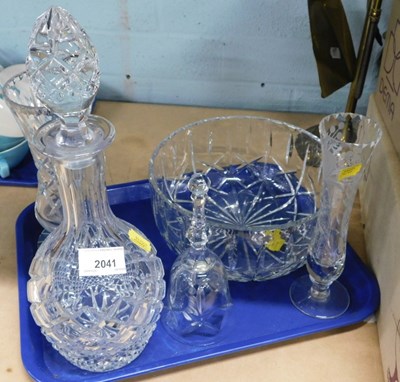 Lot 2041 - Glassware, to include fruit bowl, decanter,...