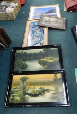 Lot 2053 - Pictures and prints, to include framed...
