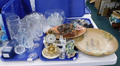 Lot 2059 - Glassware, ceramics, to include vases, fruit...