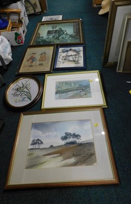 Lot 2072 - Framed pictures and prints, to include...