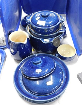 Lot 2078 - Denby blue glazed pottery, to include tureens,...