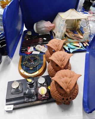 Lot 2079 - Smoking paraphernalia, to include table...