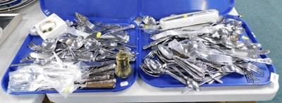 Lot 2084 - Stainless flatware, to include forks, knives,...