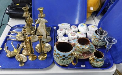 Lot 2086 - Brassware and ceramics, to include...
