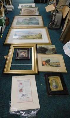 Lot 2095 - Framed pictures and prints, to include...