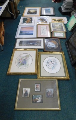 Lot 2099 - Framed pictures and prints, to include flowers,...