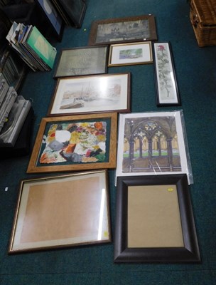 Lot 2102 - Pictures and prints, to include Cathedral...