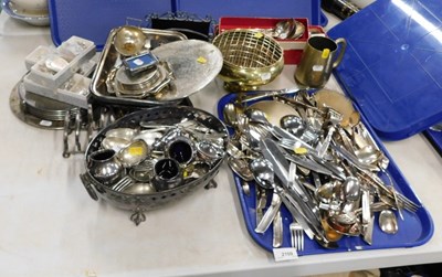 Lot 2109 - Plated ware and flatware, to include knives,...