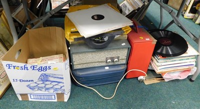 Lot 2133 - A mid-century Startime record player, together...