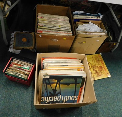 Lot 2143 - A collection of records, singles and LPs, and...