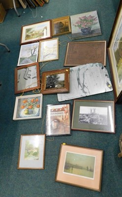Lot 2148 - Pictures and prints, to include woodland scene,...
