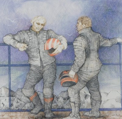 Lot 292 - Alice Mary Fitzpayne (b.1928). Motorcyclists,...