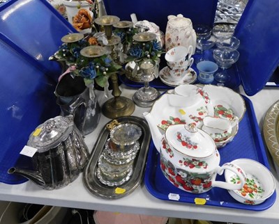 Lot 2087a - A group of assorted china and silver plated...