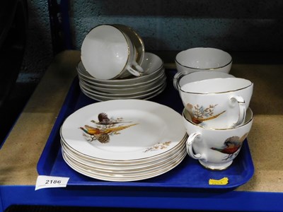 Lot 2186 - A fine bone china part tea set, transfer...