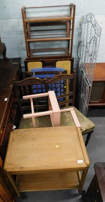 Lot 1513 - A group of furniture, to include an oak two...