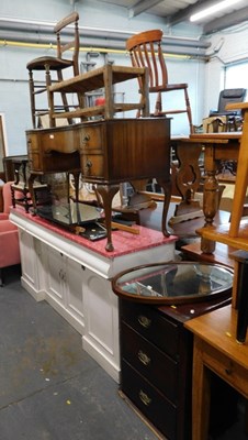 Lot 1529 - A group of furniture, to include a white...
