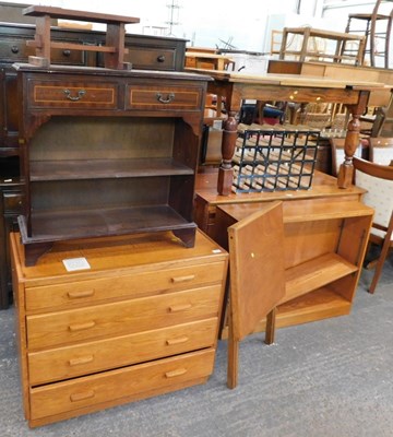 Lot 1533 - A group of furniture, to include a light oak...