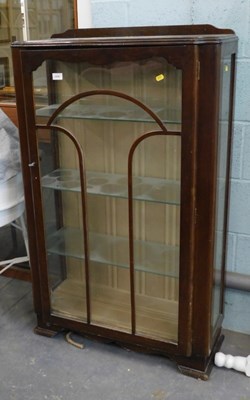Lot 1538 - An early 20thC oak display cabinet, with...