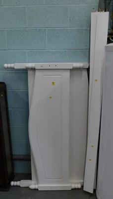 Lot 1540 - A contemporary white painted small double bed...