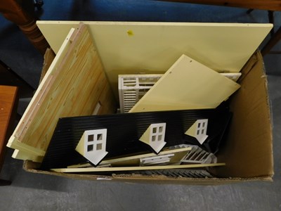 Lot 1541 - A modern doll's house, primrose yellow with a...