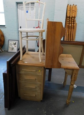 Lot 1548 - A group of furniture, including a pine desk,...