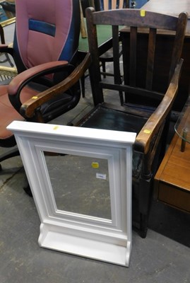 Lot 1552 - An early 20thC oak commode chair, with padded...