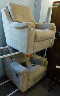 Lot 1558 - An electric reclining chair, with beige...