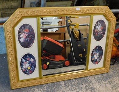 Lot 1562 - A Victorian style overmantel mirror, the...