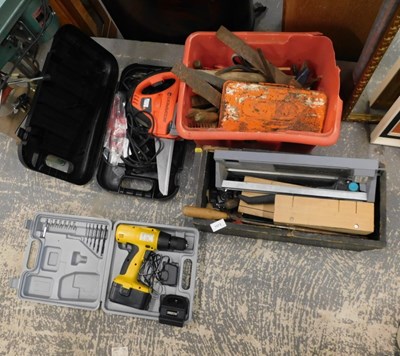 Lot 1573 - A Black and Decker Scorpion power saw, a...