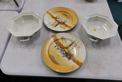 Lot 2169c - Two Royal Doulton cabinet plates, each with...