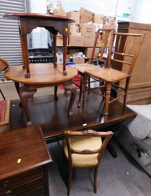 Lot 1594 - A group of furniture, to include a circular...
